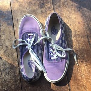 Purple checkered vans
